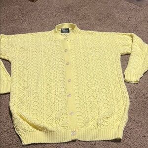 Vintage Yellow Women's Cardigan